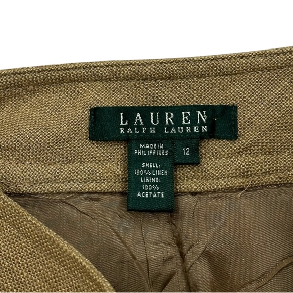 Lauren Ralph Lauren Tan Linen Skirt - Womens Size 12 *see description* - Picture 7 of 8